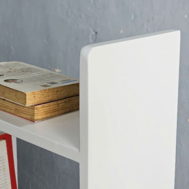 Kệ sách treo tường 100x20x90cm gỗ cao su KS68307