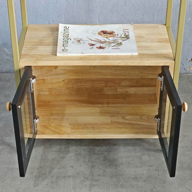 Kệ sách ngăn tủ AURA 60x30x160cm gỗ cao su KS68298