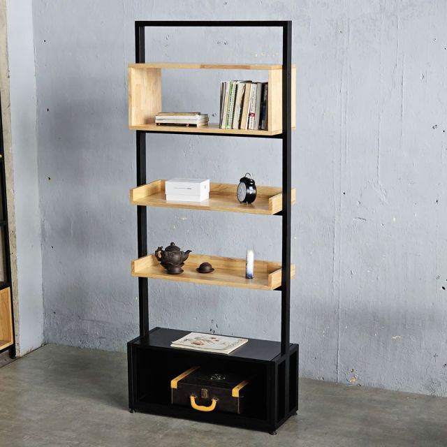 Kệ trang trí ECHO 75x30x183cm gỗ cao su KTT68026