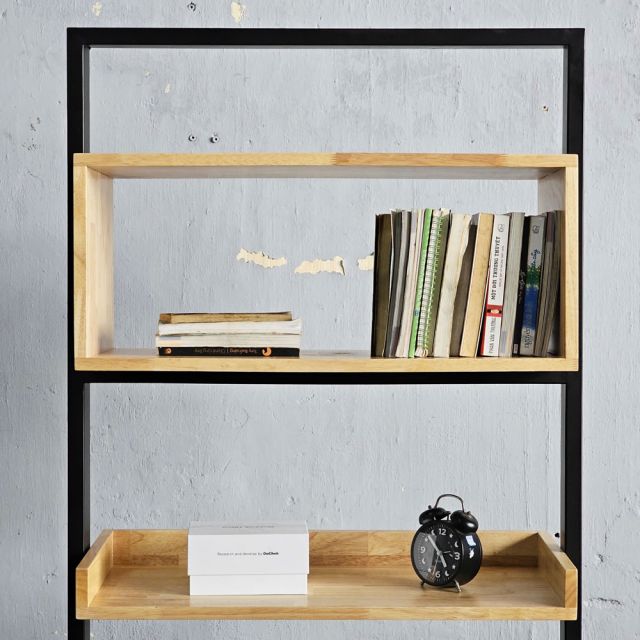Kệ trang trí ECHO 75x30x183cm gỗ cao su KTT68026