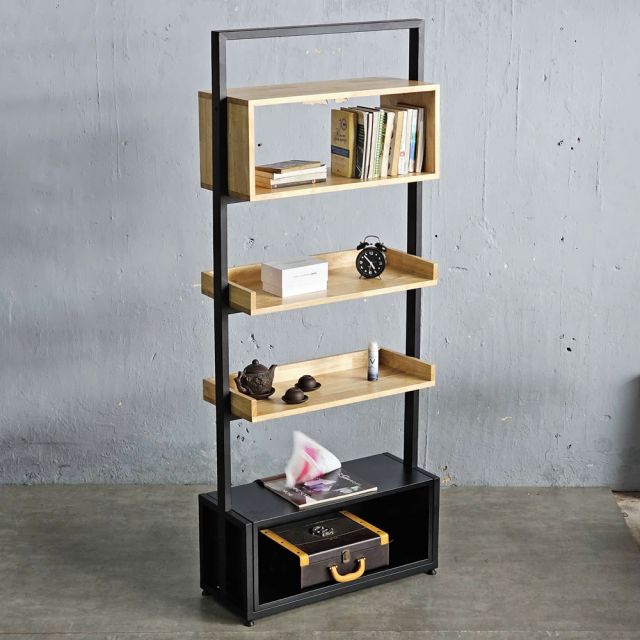 Kệ trang trí ECHO 75x30x183cm gỗ cao su KTT68026