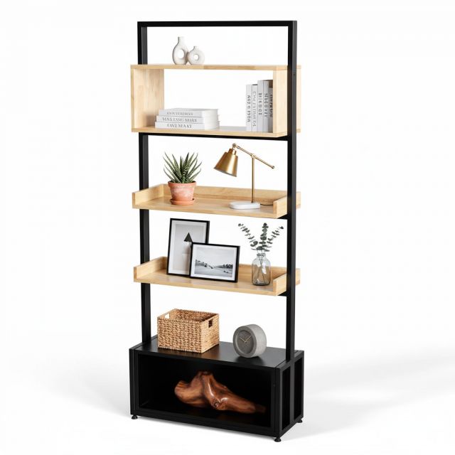 Kệ trang trí ECHO 75x30x183cm gỗ cao su KTT68026 Kệ trang trí ECHO 75x30x183cm gỗ cao su KTT68026
