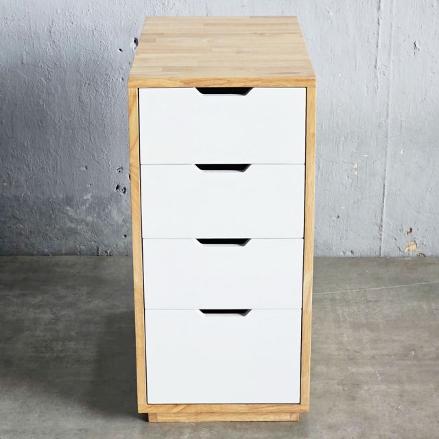 Tủ cá nhân 4 ngăn kéo gỗ cao su 58x35x72cm TCN68019