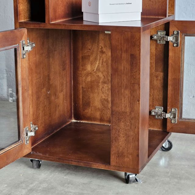 Kệ rượu di động Dexta 45x45x160cm gỗ cao su KGT68037