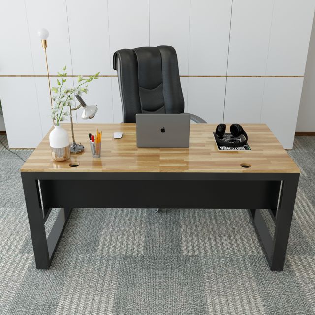 BGD68040 - Bàn giám đốc 80x160cm gỗ cao su chân sắt hộp 40x80mm BGD68040 - Bàn giám đốc 80x160cm gỗ cao su chân sắt hộp 40x80mm