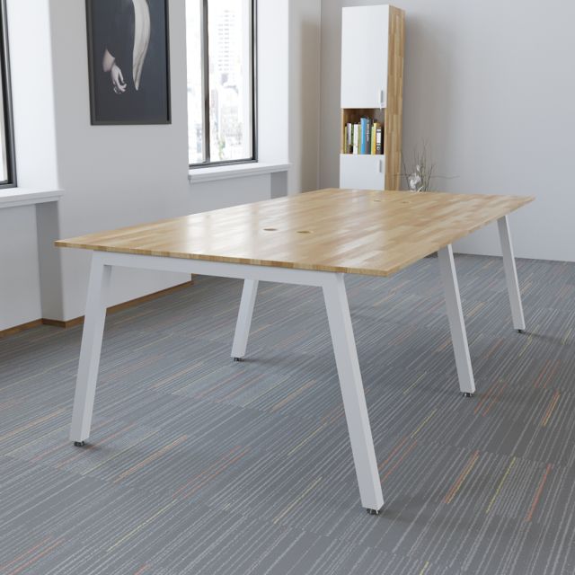 BNV68063 - Bàn cụm 4 gỗ cao su chân sắt vuông 50mm lắp ráp (120x240x75cm) BNV68063 - Bàn cụm 4 gỗ cao su chân sắt vuông 50mm lắp ráp (120x240x75cm)