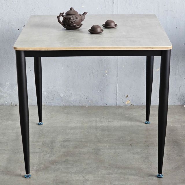 Bàn Ăn vuông 80cm gỗ Plywood chân sắt vuốt côn - BA154