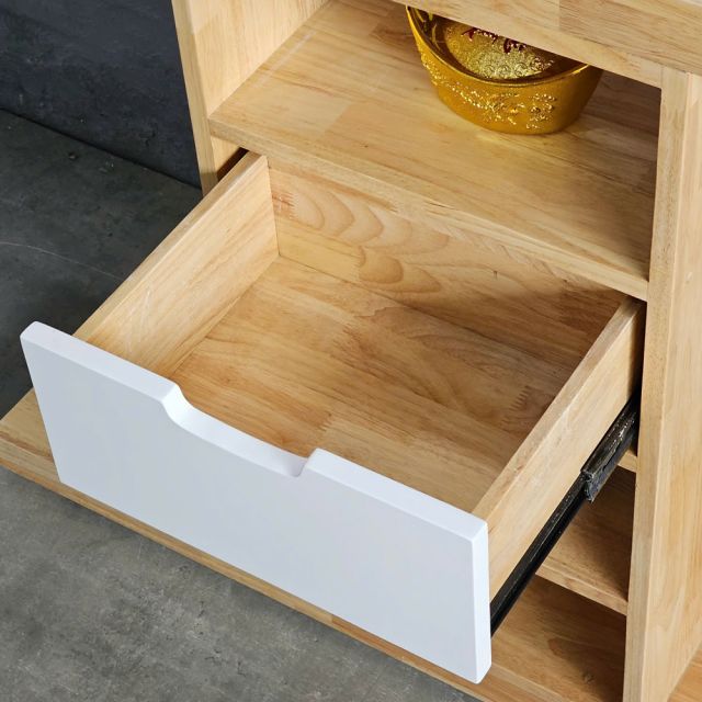 Bàn trang trí phòng khách có ngăn kéo 110x30x85cm gỗ cao su CST063