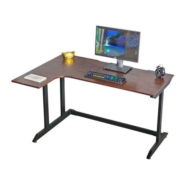 Bàn Gaming góc L 140x100cm gỗ cao su chân sắt lắp ráp GD68102 Bàn Gaming góc L 140x100cm gỗ cao su chân sắt lắp ráp GD68102