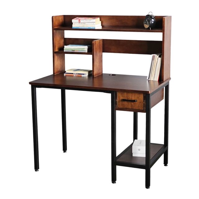Bàn học liền kệ sách 100x60x125cm gỗ cao su FD68071 Bàn học liền kệ sách 100x60x125cm gỗ cao su FD68071