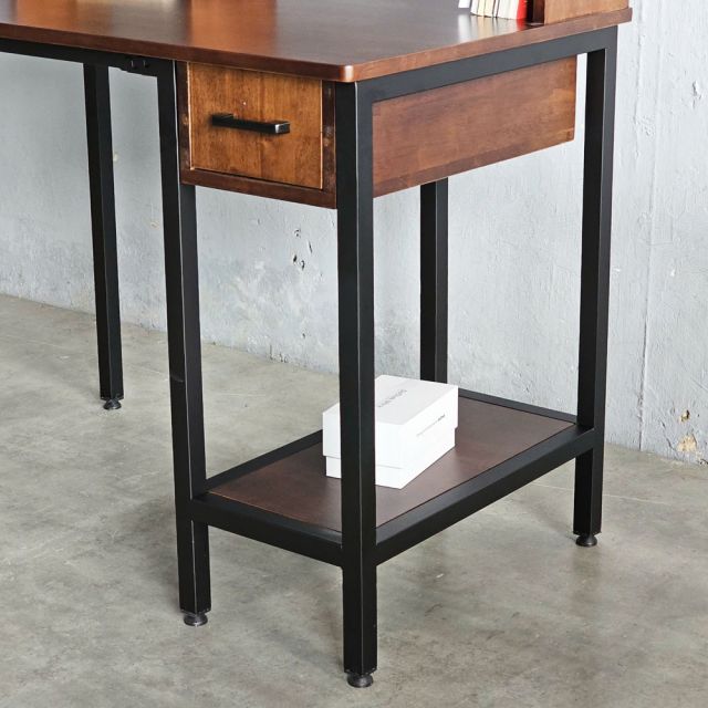 Bàn học liền kệ sách 100x60x125cm gỗ cao su FD68071