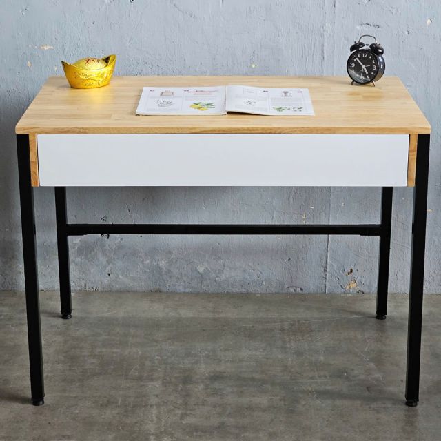 Bàn có ngăn hộc tủ 100x60cm gỗ cao su BD68141