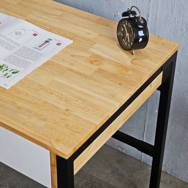 Bàn có ngăn hộc tủ 100x60cm gỗ cao su BD68141
