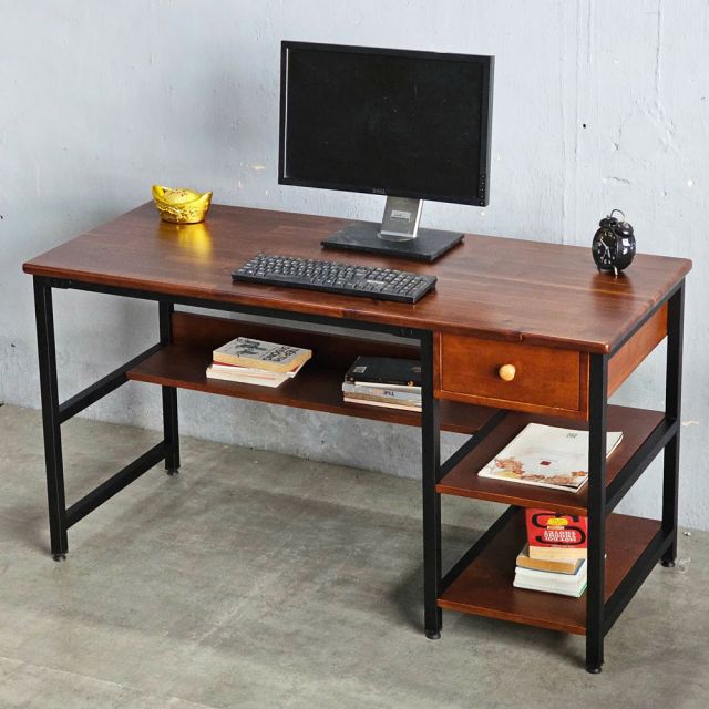 Bàn làm việc có ngăn kéo 140x60cm gỗ tràm BD68142