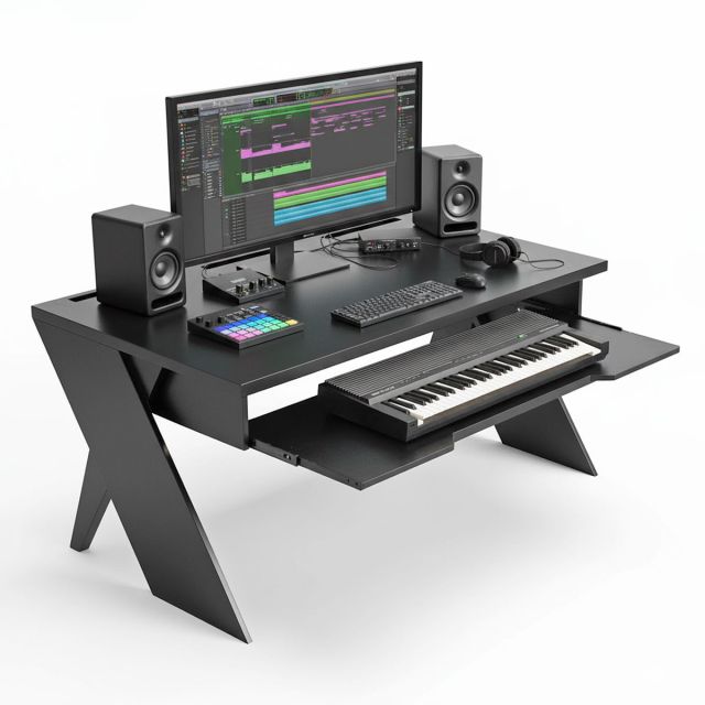 Bàn phòng thu StudioDesk 160x90cm gỗ cao su SD68022 Bàn phòng thu StudioDesk 160x90cm gỗ cao su SD68022