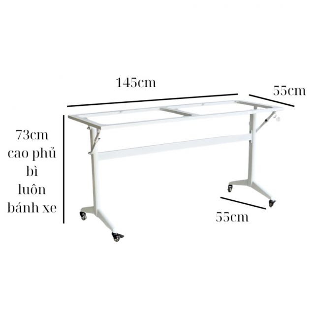 Chân sắt di động 145x55x73cm sơn tĩnh điện CHB68068