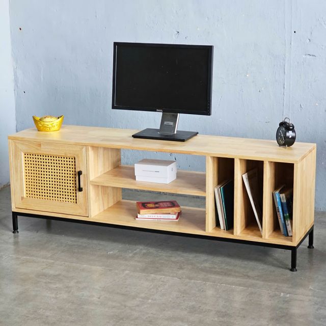 Kệ TV Nodus 150x35x50cm gỗ cao su KTV68117