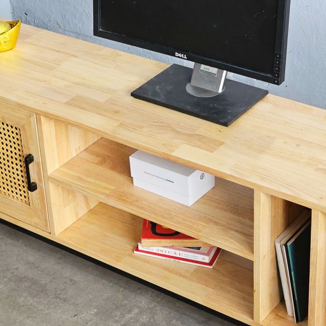 Kệ TV Nodus 150x35x50cm gỗ cao su KTV68117