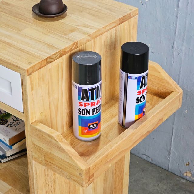 Kệ bếp di động đa năng KISPLA 90x40x80cm gỗ cao su KB68056