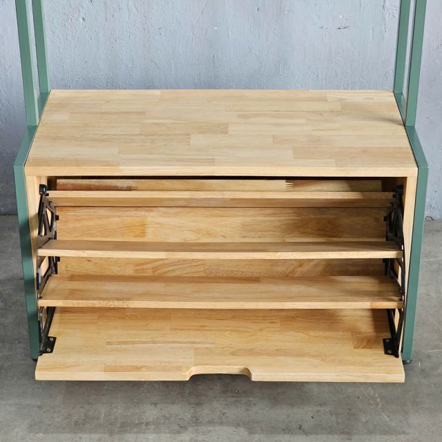 Kệ hành lang 74x35x160cm gỗ cao su KG68084