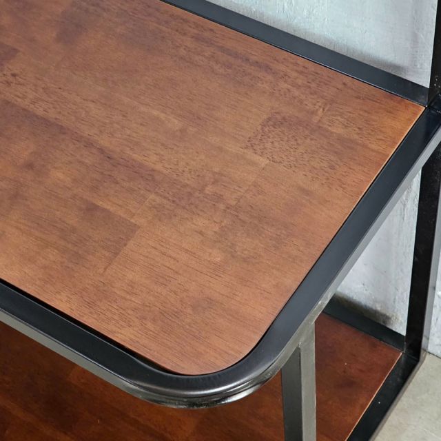 Kệ thay giày có gương 100x35x170cm gỗ cao su KG68082