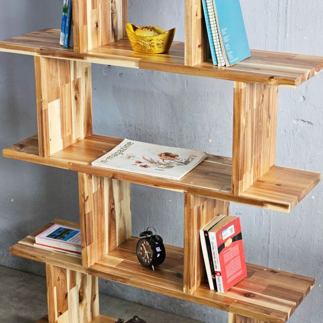 Kệ sách 5 tầng 100x28x150cm gỗ tràm KS68256