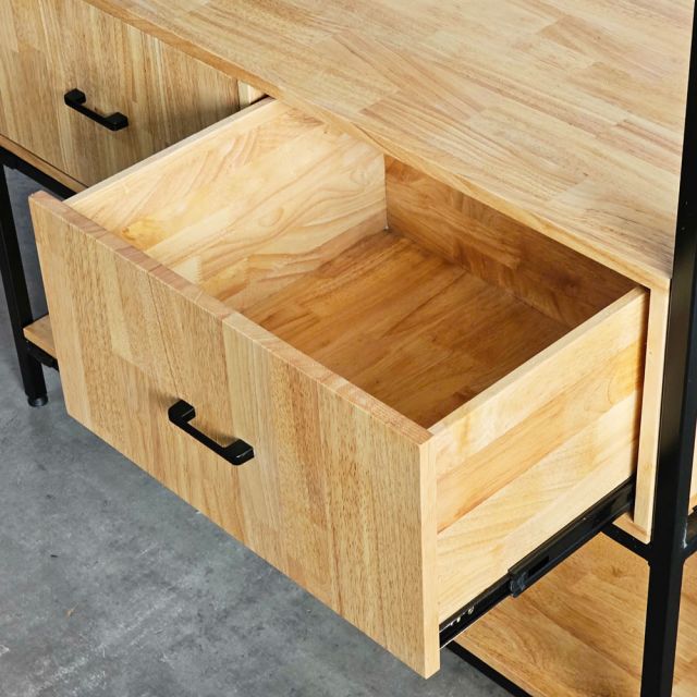 Tủ quần áo 120x50x200cm gỗ cao su KQA68066