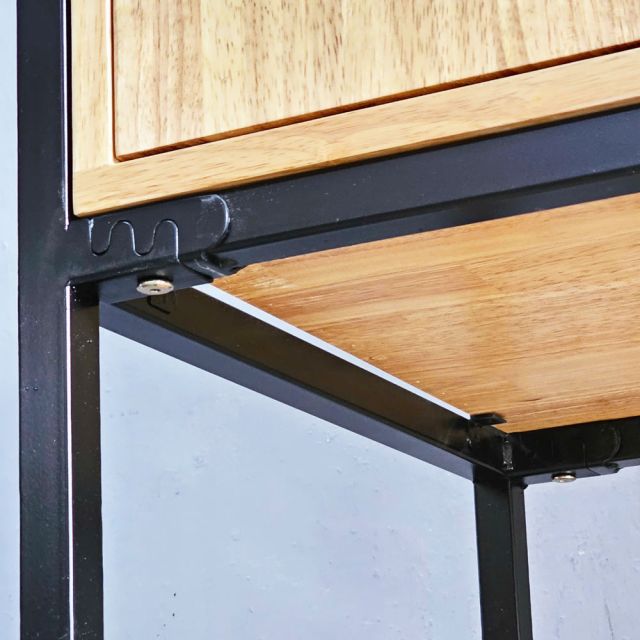 Tủ quần áo 120x50x200cm gỗ cao su KQA68066