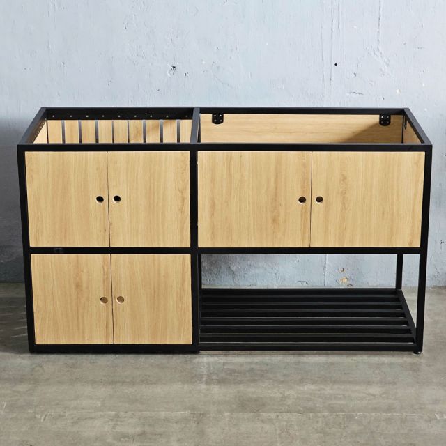 Tủ bếp dưới 150x60x85cm gỗ plywood khung sắt TBD68013
