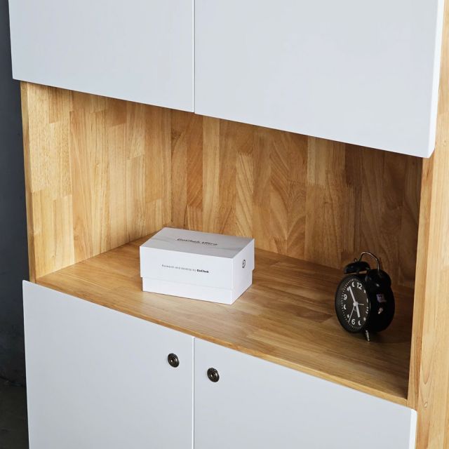 Tủ hồ sơ cao gỗ cao su 5 tầng 2 cửa (80x40x220cm)