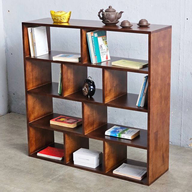 Kệ sách đứng 4 tầng gỗ cao su KS68202