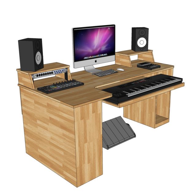 Bàn phòng thu StudioDesk 180x90cm gỗ cao su SD68023