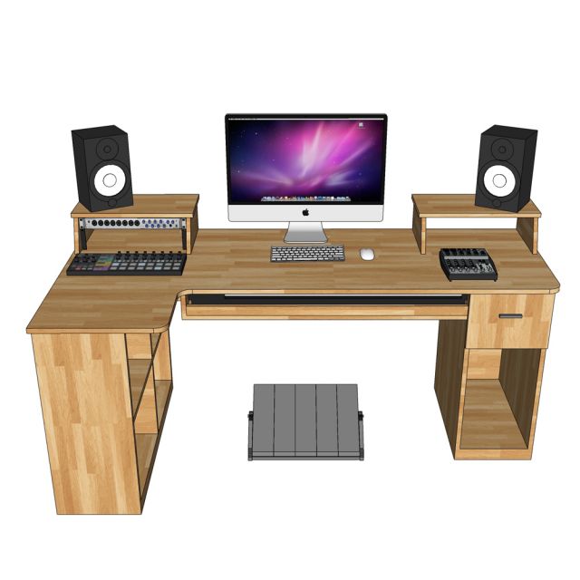 Bàn phòng thu StudioDesk 180x90cm gỗ cao su SD68023