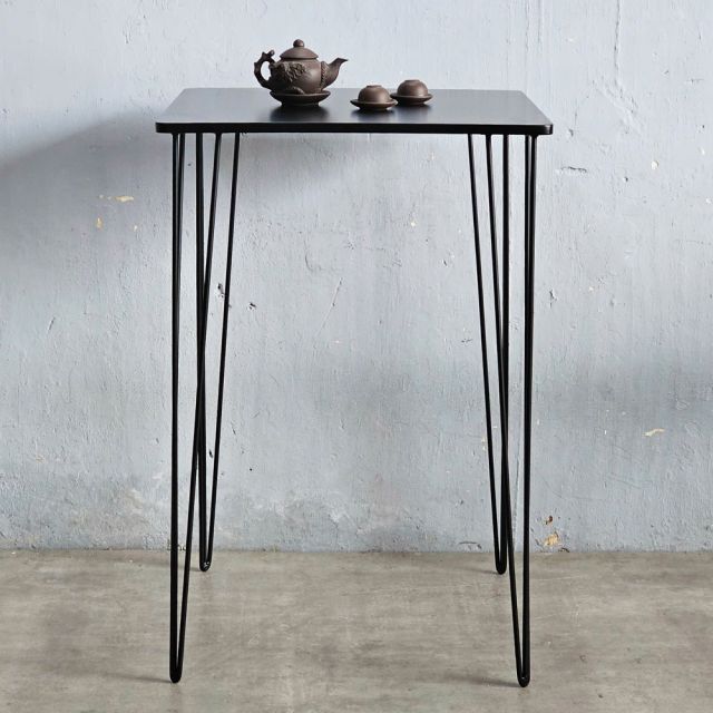 Bàn bar mặt vuông 70x70cm chân sắt Hairpin sơn tĩnh điện BB037