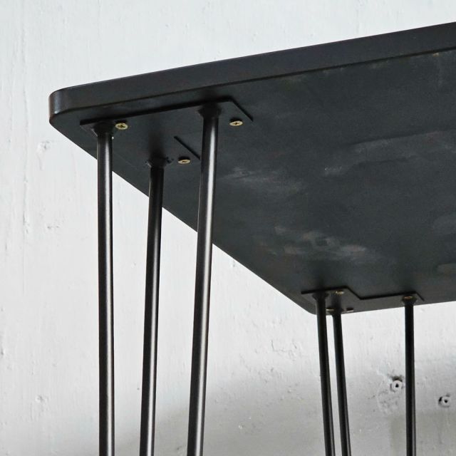 Bàn bar mặt vuông 70x70cm chân sắt Hairpin sơn tĩnh điện BB037