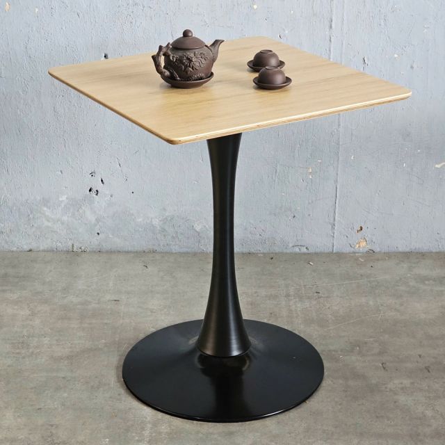 Bàn cafe vuông 60x60cm gỗ plywood chân sắt Tolix CFD68254
