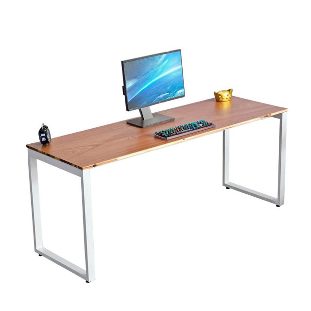 Bàn làm việc 180x60cm gỗ cao su chân sắt lắp ráp Rectang HBRT107