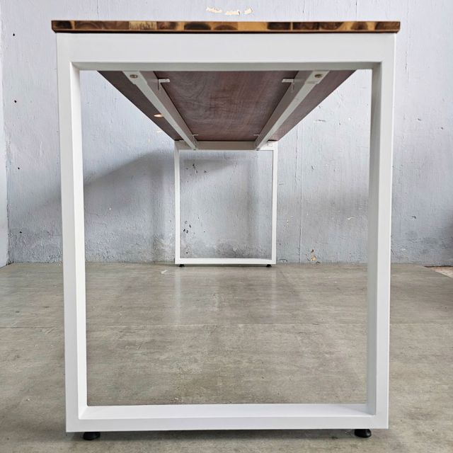 Bàn làm việc 180x60cm gỗ cao su chân sắt lắp ráp Rectang HBRT107