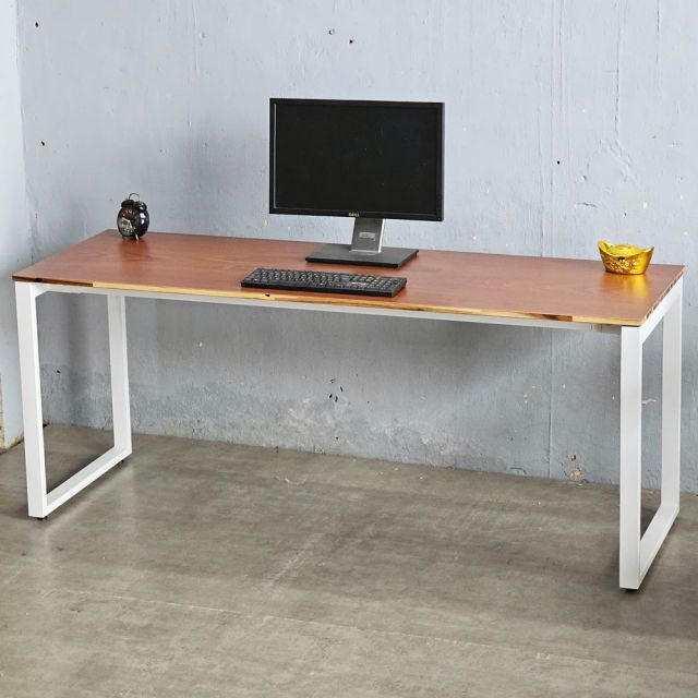 Bàn làm việc 180x60cm gỗ cao su chân sắt lắp ráp Rectang HBRT107
