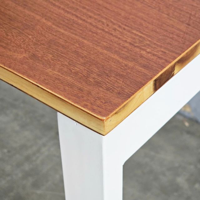 Bàn làm việc 180x60cm gỗ cao su chân sắt lắp ráp Rectang HBRT107