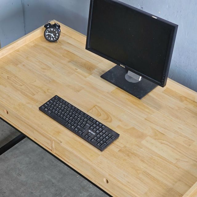 Bàn làm việc có ngăn kéo 140x70cm gỗ cao su BD68143