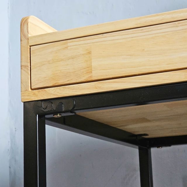 Bàn làm việc có ngăn kéo 140x70cm gỗ cao su BD68143
