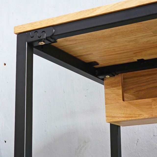 Bàn làm việc liền kệ 120x60cm gỗ cao su FD68072