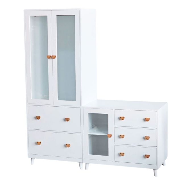 Bộ tủ đồ trẻ em 180x60x200cm gỗ cao su TQA68056