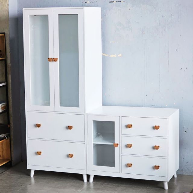 Bộ tủ đồ trẻ em 180x60x200cm gỗ cao su TQA68056