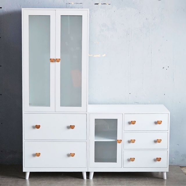 Bộ tủ đồ trẻ em 180x60x200cm gỗ cao su TQA68056