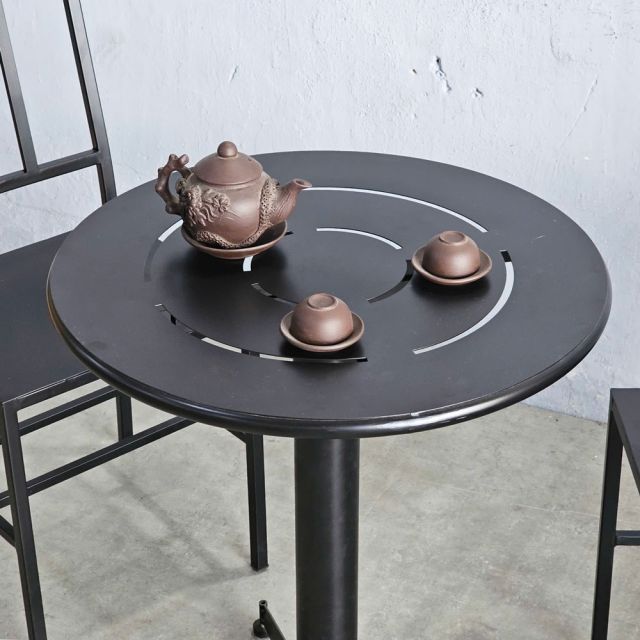 Combo bộ bàn ghế cafe sắt ngoài trời CBNT009