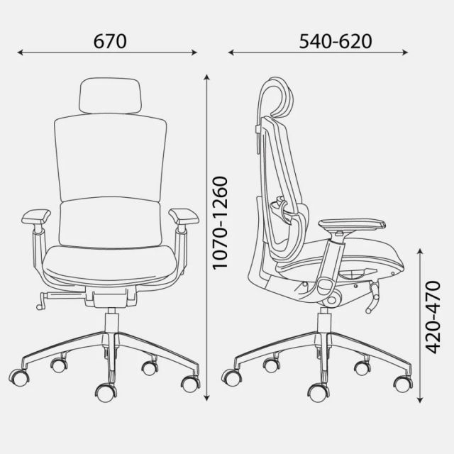 Ghế công thái học Taican bọc da có tựa đầu TAICAN01