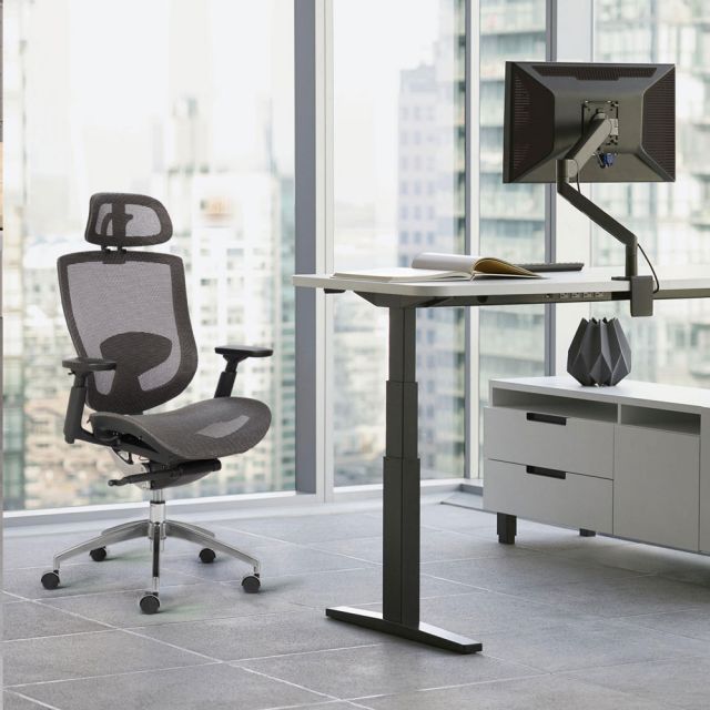 Ghế công thái học SIGIS bọc lưới có tựa đầu SIGIS01