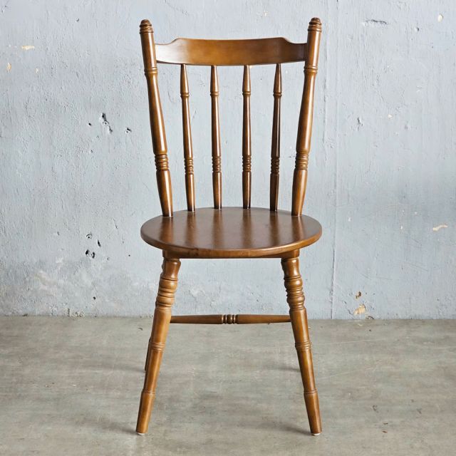 Ghế Amish mặt tròn gỗ cao su GCF300